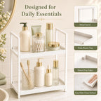2 Tier Bathroom Counter Shelf Organizer for Skincare Makeup