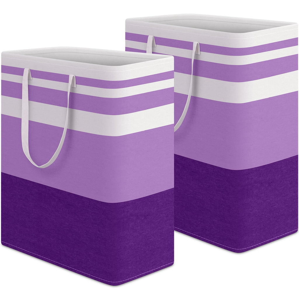 HomeHacks 2 Pack Large Laundry Baskets, Laundry Hampers Bags (Grey 75Lx2)