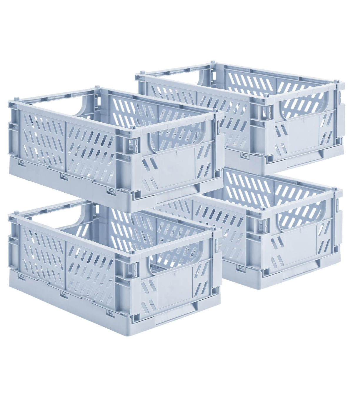 HUUSMOT 6-Pack Collapsible Small Plastic Storage Baskets, 5.9"x3.8"x2.2"