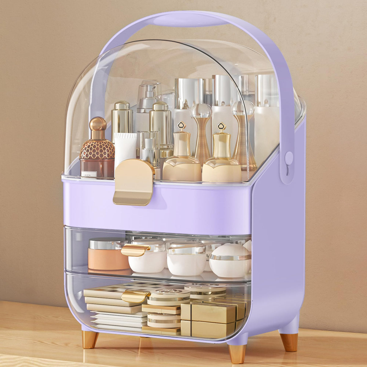 Anylady Makeup Organizer Countertop, Skincare Holder Bathroom Counter Organizer, Storage Box Cosmetic Display Cases, Teen Girl Gifts Make up Organizers for Vanity, Dresser