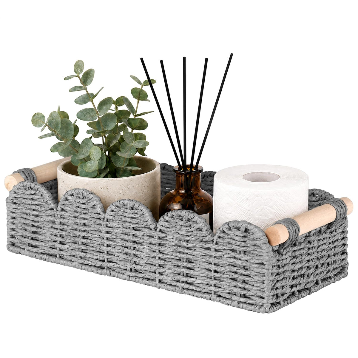 Toilet Paper Storage Basket for Toilet Tank, Bathroom Organizer