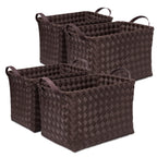 BROWNLILY Handwoven Wicker Storage Baskets, Pack of 4, Brown