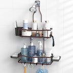 Hanging Shower Caddy Over Shower Head - No Drill Rustproof Shower Rack