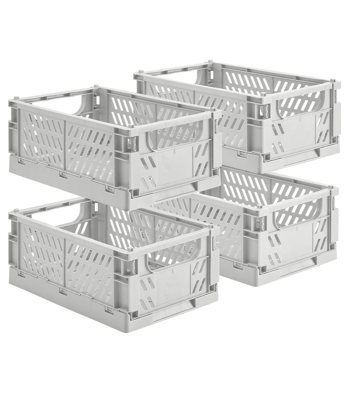 HUUSMOT 6-Pack Collapsible Small Plastic Storage Baskets, 5.9"x3.8"x2.2"