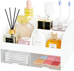 Makeup Organizer with 2 Drawers, Countertop Cosmetic Storage for Vanity