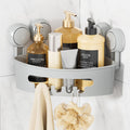 LEVERLOC Corner Shower Caddy Suction Cup, shower shelves suction cup, White