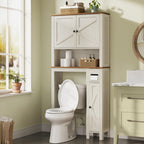 VASAGLE Over the Toilet Storage Cabinet, Doors, Adjustable Shelves, 24.6''W