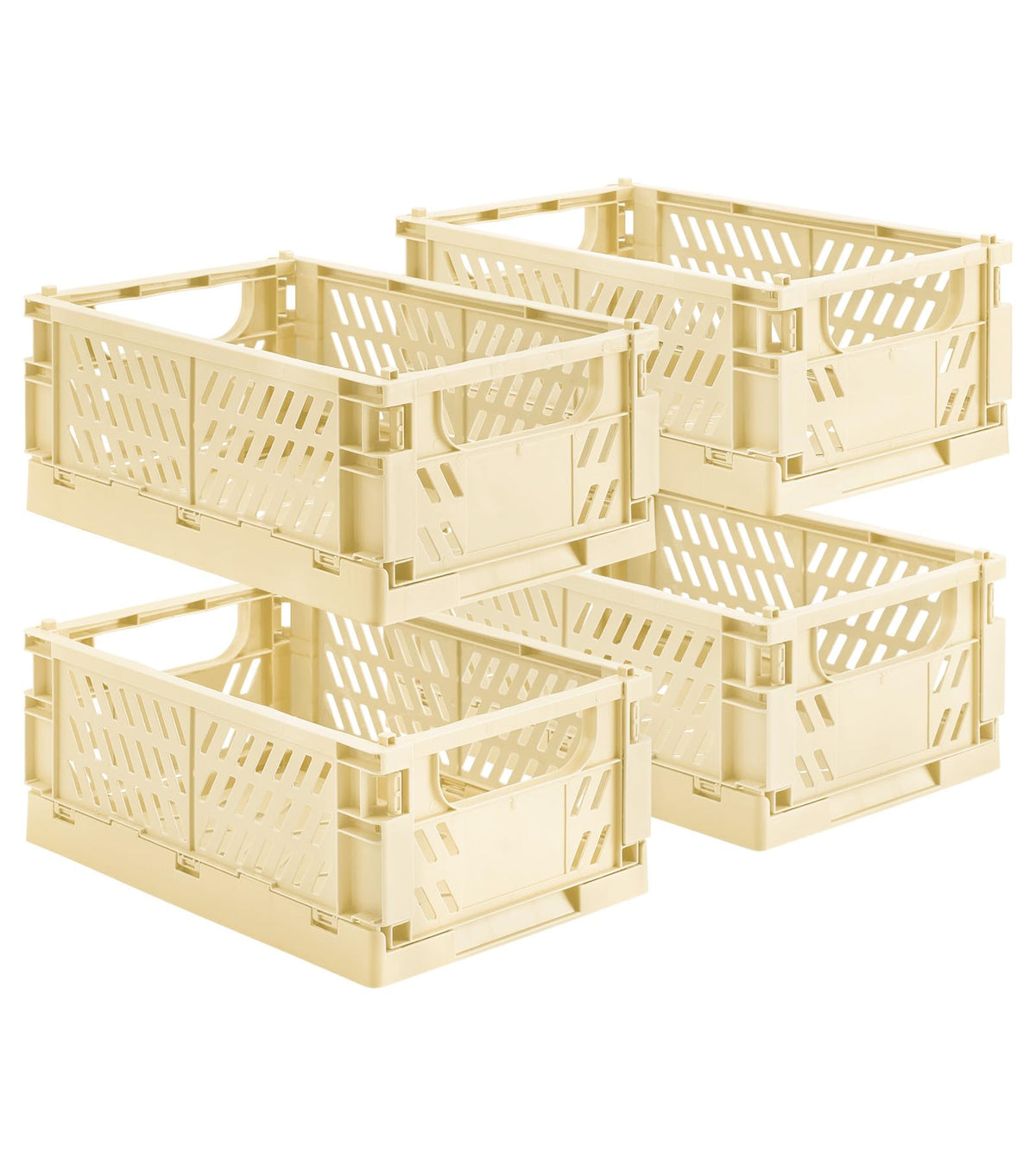 HUUSMOT 6-Pack Collapsible Small Plastic Storage Baskets, 5.9"x3.8"x2.2"