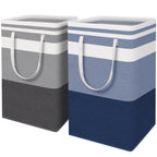 HomeHacks 2 Pack Large Laundry Baskets, Laundry Hampers Bags (Grey 75Lx2)