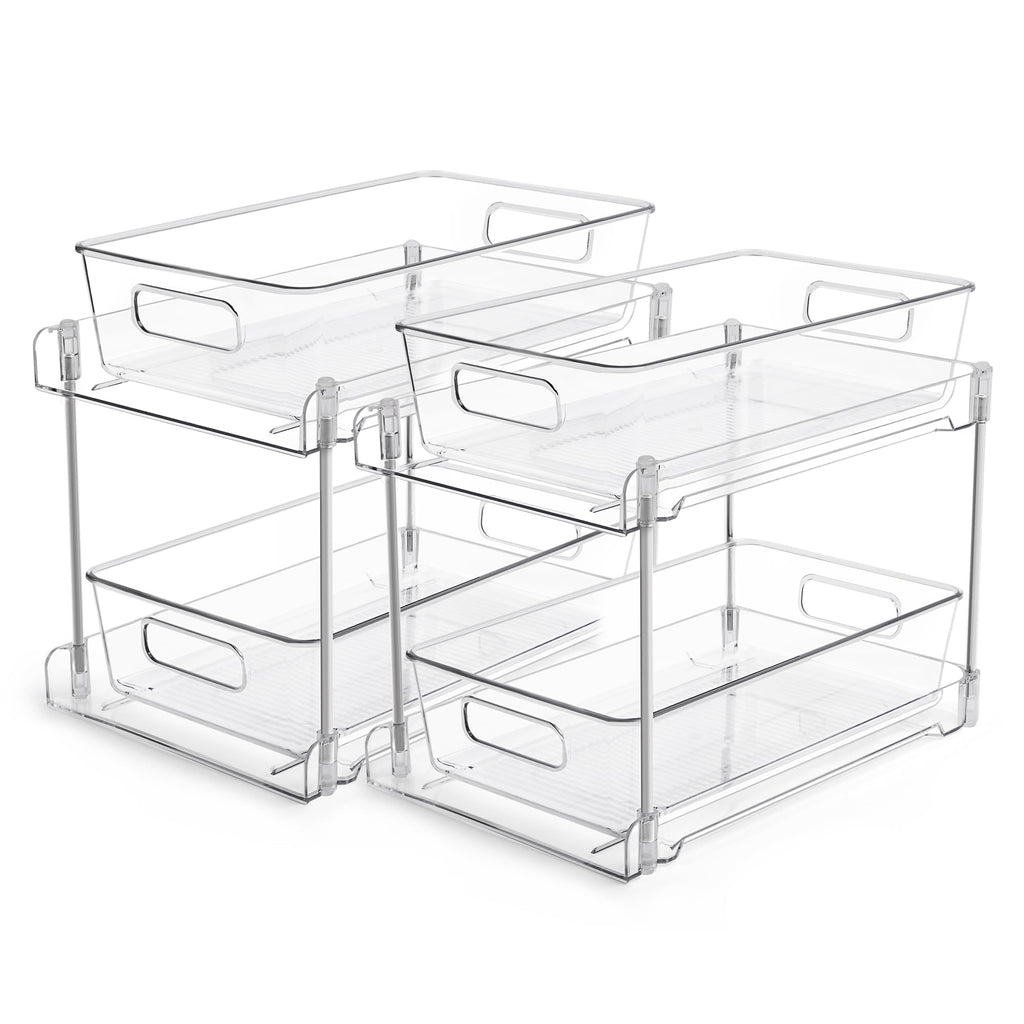 Vtopmart 4 Pack Pull Out Bathroom Under Sink Organizer (S-Standard)