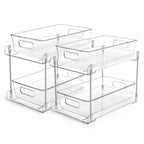 Vtopmart 4 Pack Pull Out Bathroom Under Sink Organizer (S-Standard)