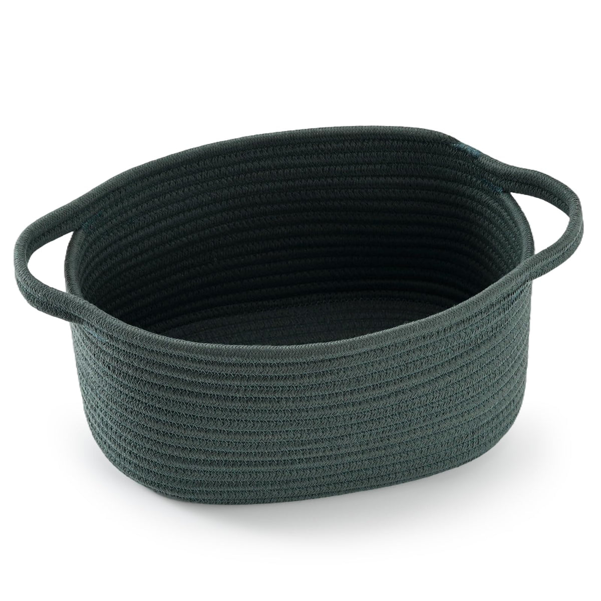 Happyiren Medium Woven Cotton Rope Basket, Empty DIY Gift Basket for Burr
