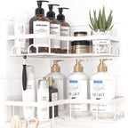 Sakugi Black Corner Shower Caddy Adhesive No Drilling Bathroom Shelves