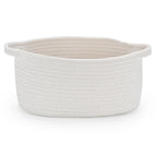 Happyiren Medium Woven Cotton Rope Basket, Empty DIY Gift Basket for Burr