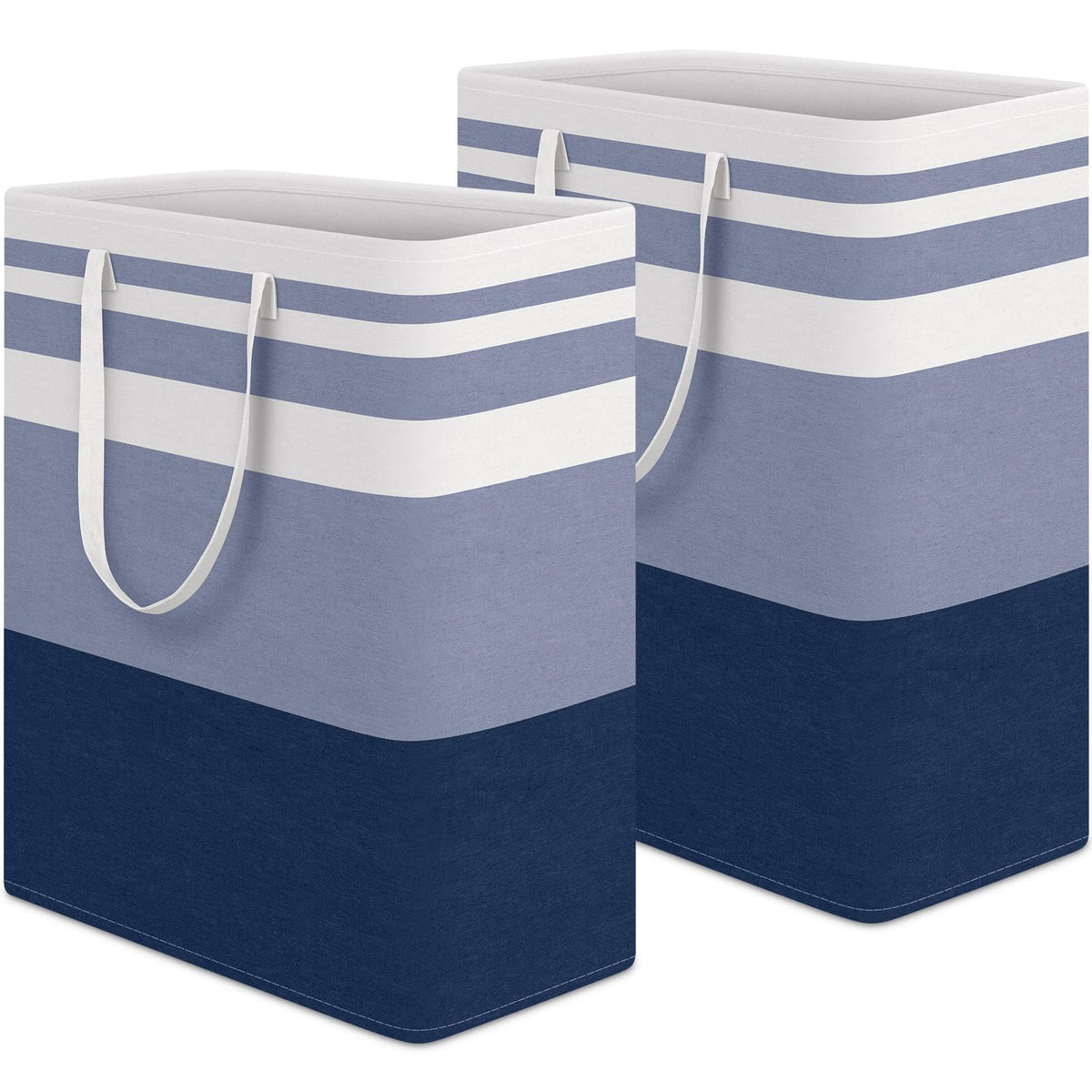 HomeHacks 2 Pack Large Laundry Baskets, Laundry Hampers Bags (Grey 75Lx2)