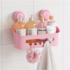 TAILI Shower Caddy Suction Cup 2 Pack, Heavy Duty Bathroom Organizer, Removable Shelves for Inside Shower, Shampoo, Waterproof Suction Plastic Storage for Bathroom Accessories Holder, White