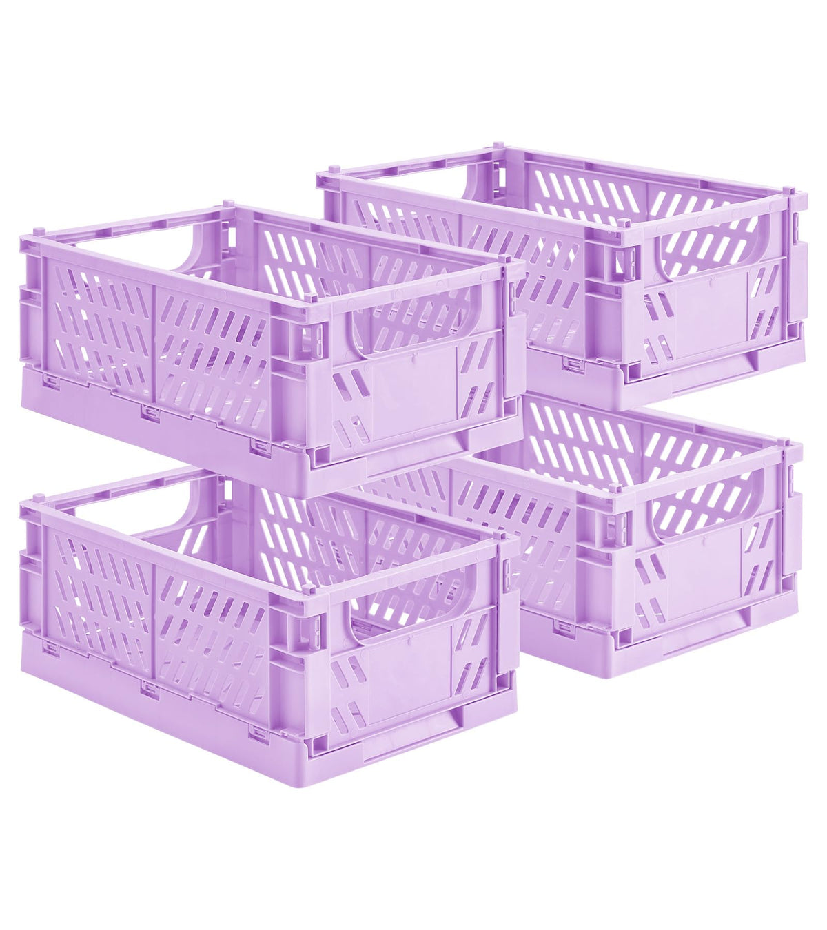 HUUSMOT 6-Pack Collapsible Small Plastic Storage Baskets, 5.9"x3.8"x2.2"