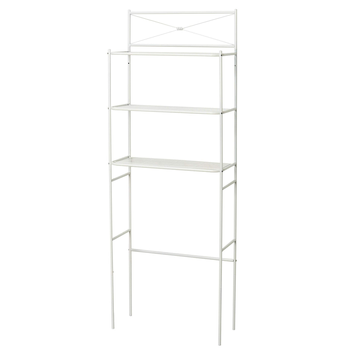 Zenna Home Over the Toilet Storage Shelf Space Saver, Behind Toilet Bathroom Organizer and Storage, Metal Bathroom Organizer with 3 Shelves, Satin Nickel