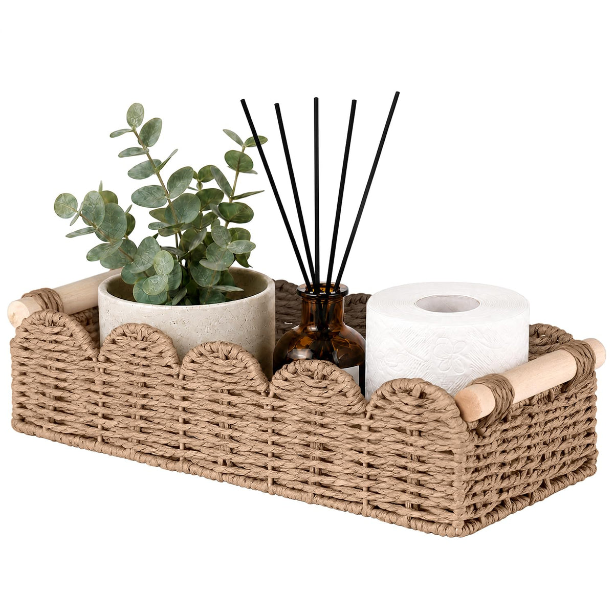 Toilet Paper Storage Basket for Toilet Tank, Bathroom Organizer