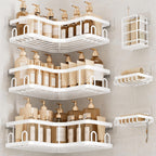 Veken Corner Shower Caddy 3-Pack, Advanced Rustproof Design&Stable Storage