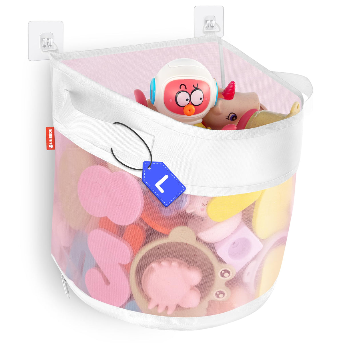 UNEEDE Bath Toy Organizer,4 Gallons Bathtub Toy Storage Organizer