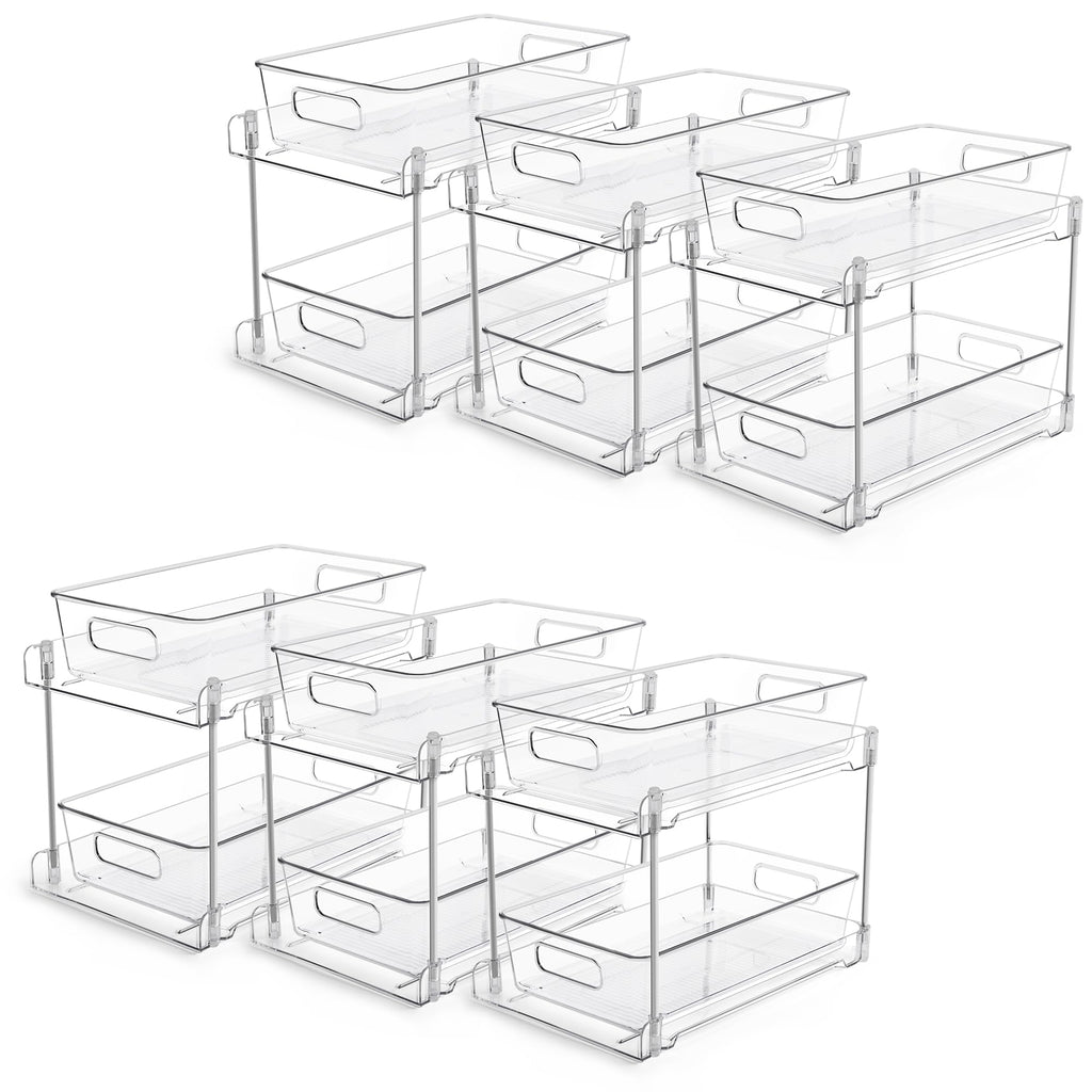 Vtopmart 4 Pack Pull Out Bathroom Under Sink Organizer (S-Standard)