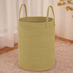 JMvicyroam 60L Cotton Rope Laundry Basket Hamper, Brown