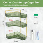 Makeup Organizer 3 Tier Bathroom Counter Organizer with Makeup Brush Holder