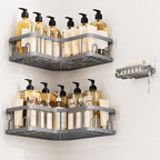 Veken Corner Shower Caddy 3-Pack, Advanced Rustproof Design&Stable Storage