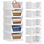 Upgraded Closet Organizers and Storage, Stackable Closet Organizer Basket