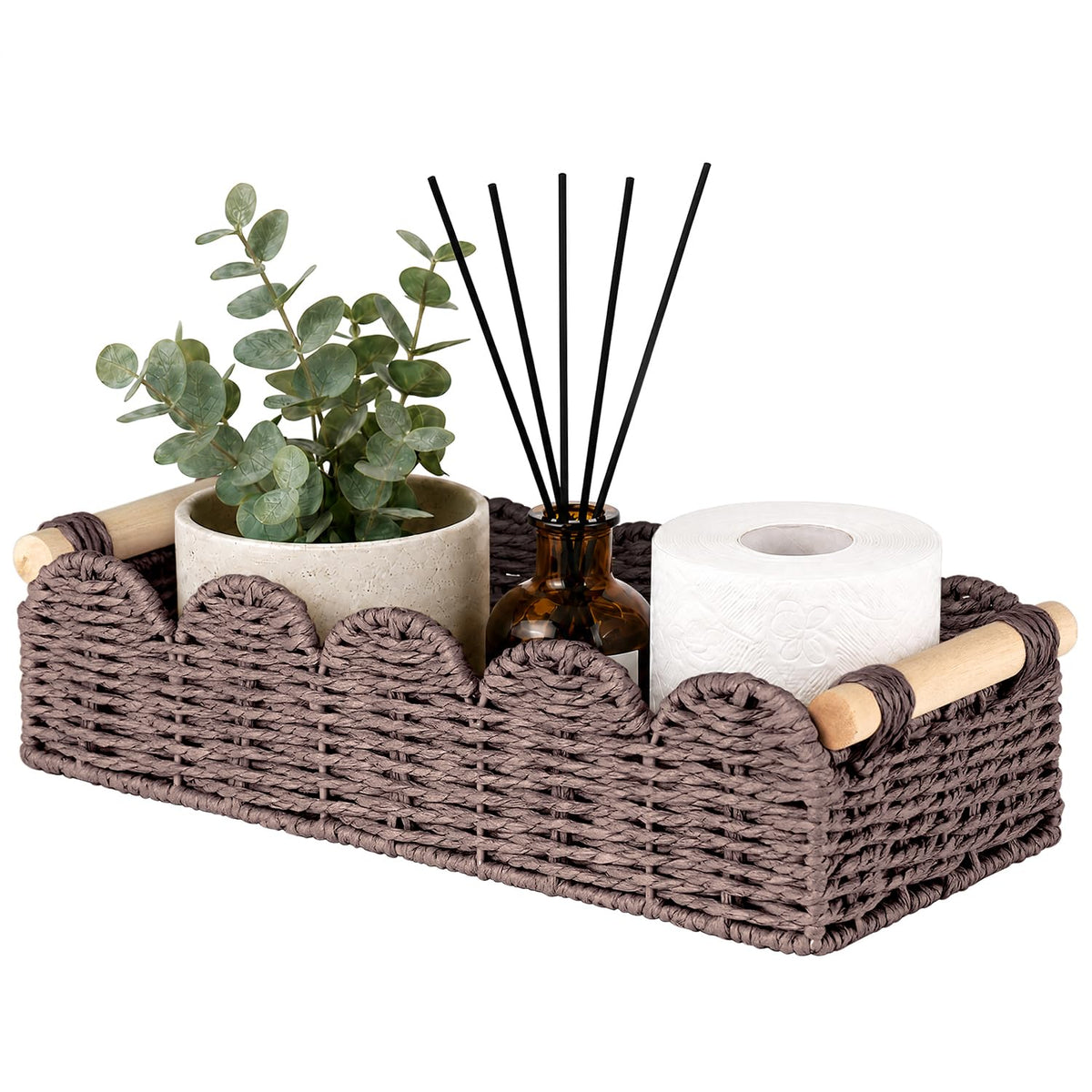 Toilet Paper Storage Basket for Toilet Tank, Bathroom Organizer