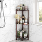 ELYKEN Corner Shower Caddy, 3 Tier Stainless Steel Shower Organizer, White
