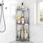 ELYKEN Corner Shower Caddy, 3 Tier Stainless Steel Shower Organizer, White