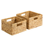 StorageWorks Wicker Baskets, Wicker Storage Baskets for Shelves, 2-Pack
