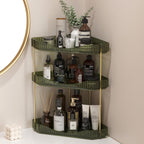 Lifewit 2 Tier Corner Bathroom Counter Organizers and Storage, Clear