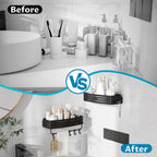 Onemake Suction Cup Shower Caddy, Shower Shelf, Bathroom Organizer, Black