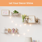 upsimples 4 Pcs 15" Acrylic Shelves for Wall Storage and Organizer, Clear