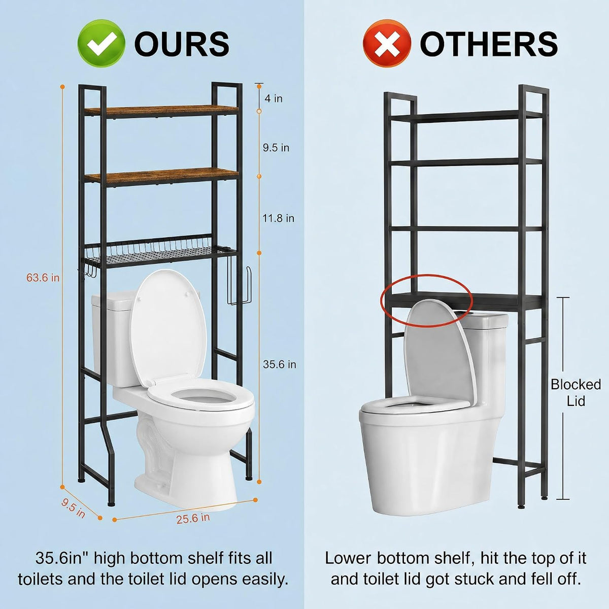 Over the Toilet Storage Cabinet Bathroom Storage Above Toilet