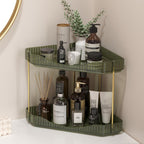Lifewit 2 Tier Corner Bathroom Counter Organizers and Storage, Clear