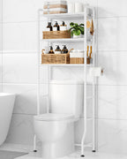 Kitsure Over Toilet Storage Rack, 63.2" H Space-Saving, Holder & Hooks