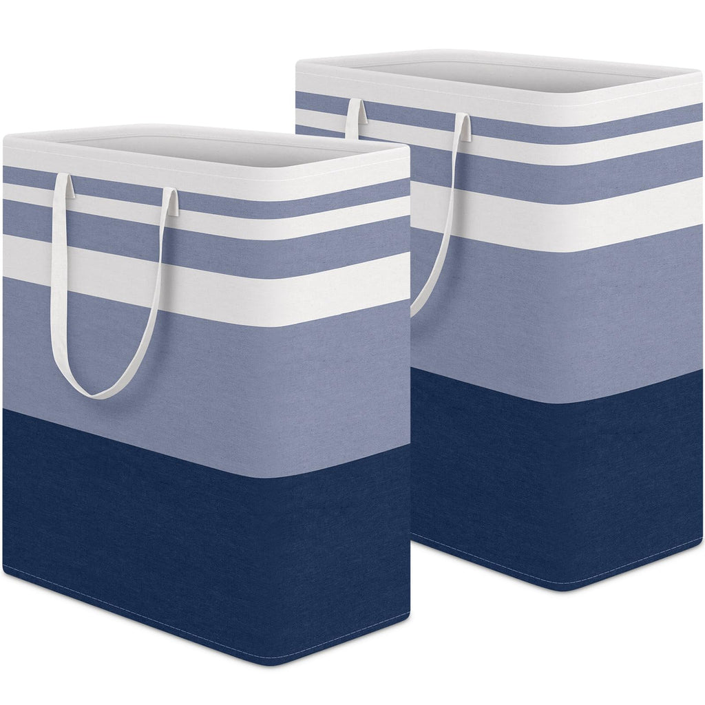 HomeHacks 2 Pack Large Laundry Baskets, Laundry Hampers Bags (Grey 75Lx2)