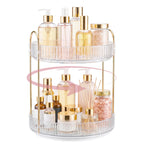 Rotating Makeup Organizer Countertop, Bathroom Lazy Susan Tray Stand