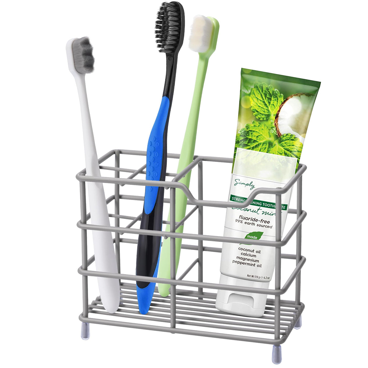 Toothbrush Holders for Bathrooms 304 Stainless Steel Quick Drying Black