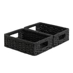 StorageWorks Wicker Baskets, Wicker Storage Baskets for Shelves, 2-Pack