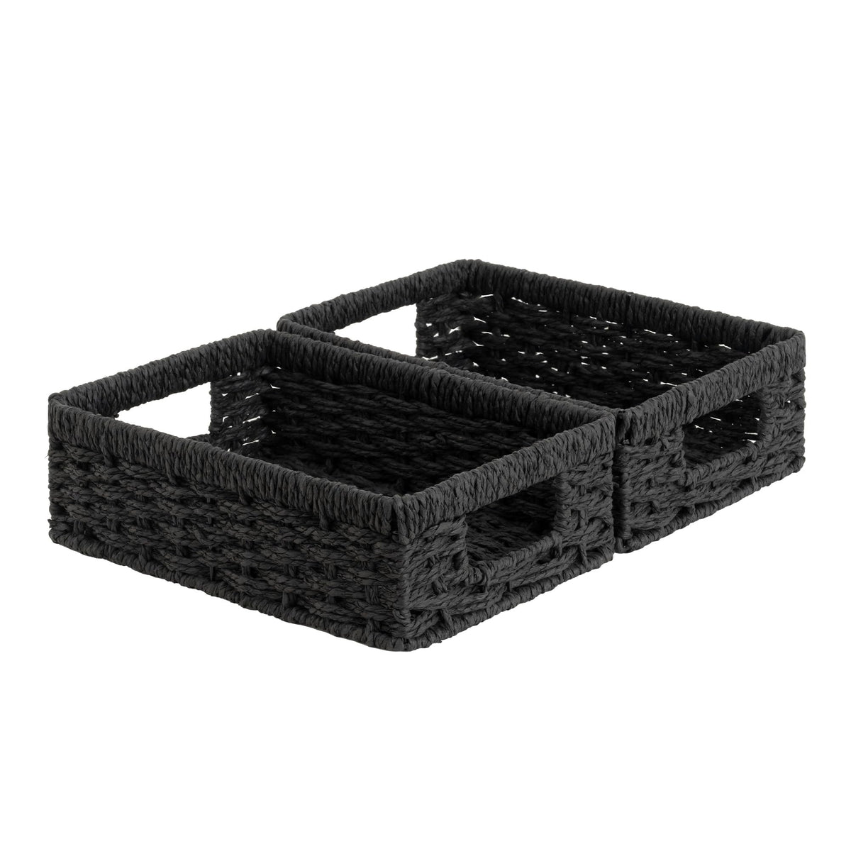 StorageWorks Wicker Baskets, Wicker Storage Baskets for Shelves, 2-Pack