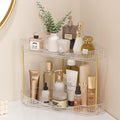Lifewit 2 Tier Corner Bathroom Counter Organizers and Storage, Clear