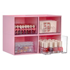 Vtopmart 4 Pack Small Clear Stackable Storage Drawers, Fits Narrow Spaces
