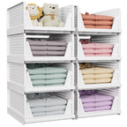 Upgraded Closet Organizers and Storage, Stackable Closet Organizer Basket