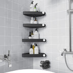 Sotfamily Plastic Shower Caddy Corner (for 90° Only), 4 Pack, Black