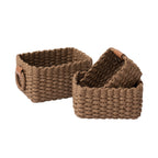 LA JOLIE MUSE Small Wicker Baskets for Organizing, Desert 3 Pack